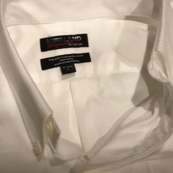 NWOT Kirkland 16 34/35 Traditional Fit Dress Shirt - Picture 3 of 3